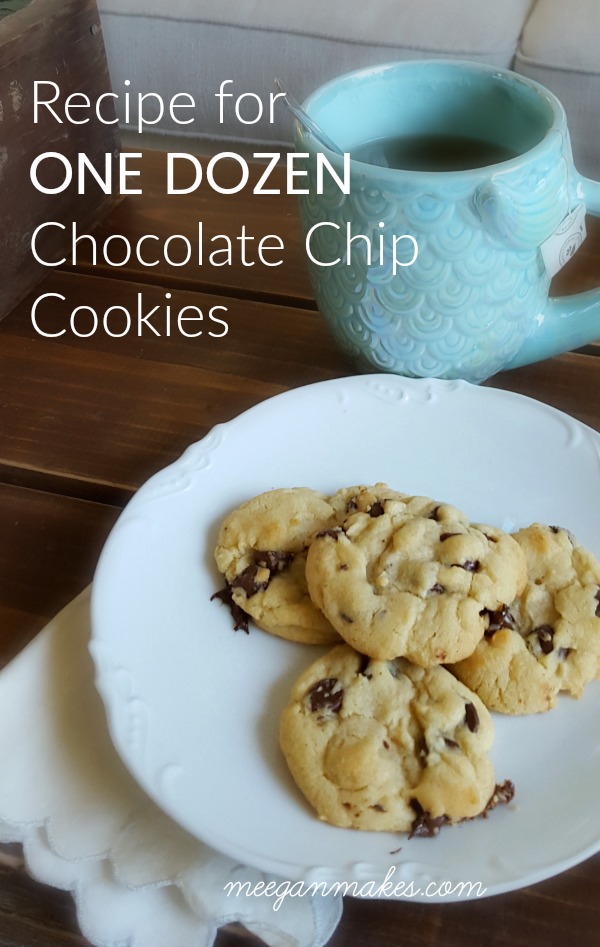 Recipe For One Dozen Chocolate Chip Cookies