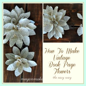 Book Page Flowers