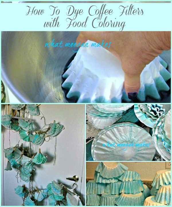 How To Dye Coffee Filters with Food Coloring