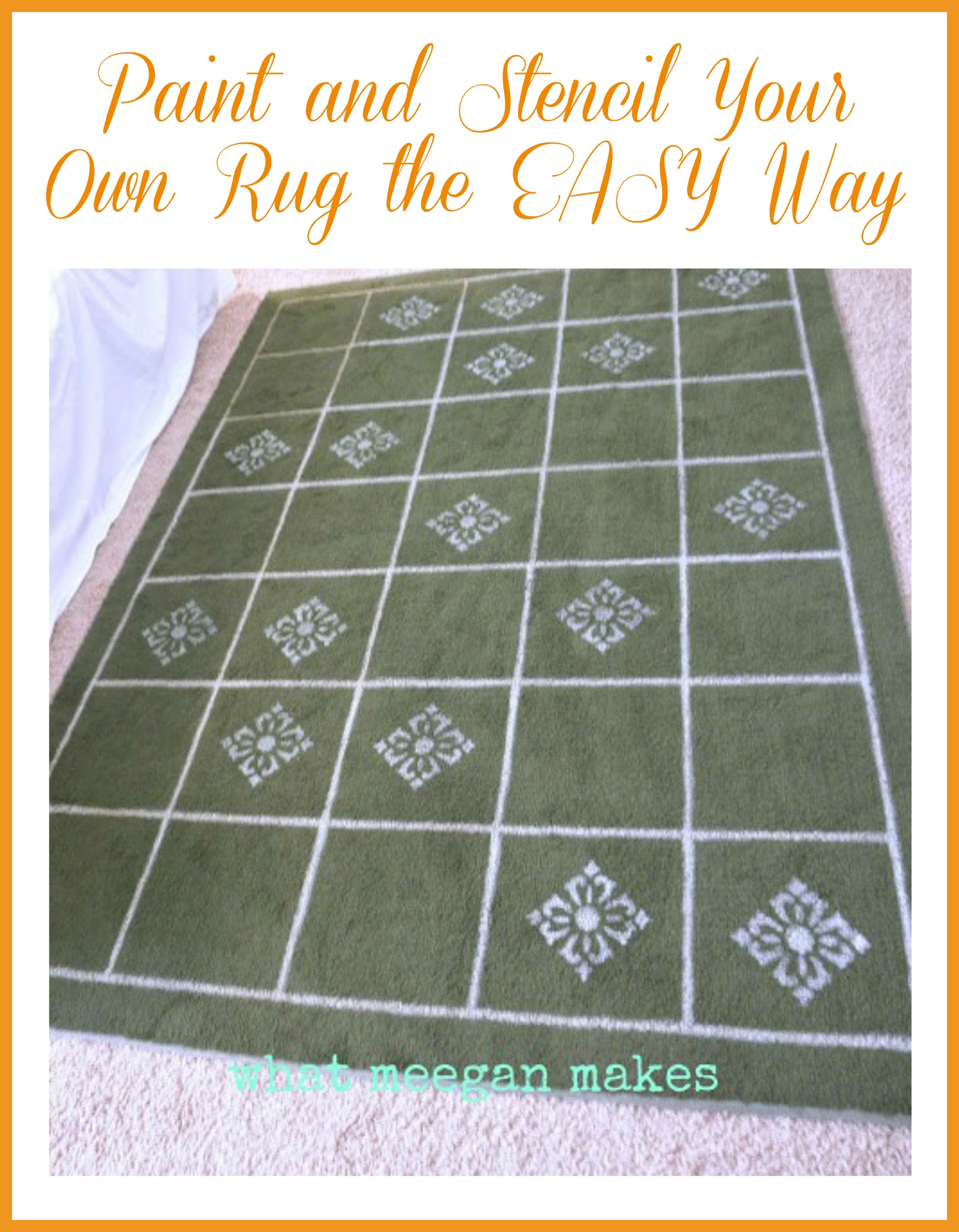 Paint and Stencil Your Own Rug The EASY Way