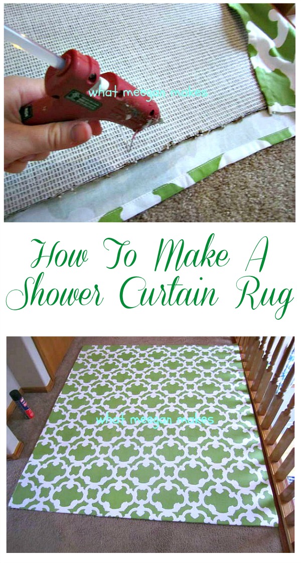 How To Make a Shower Curtain Rug by meeganmakes.com