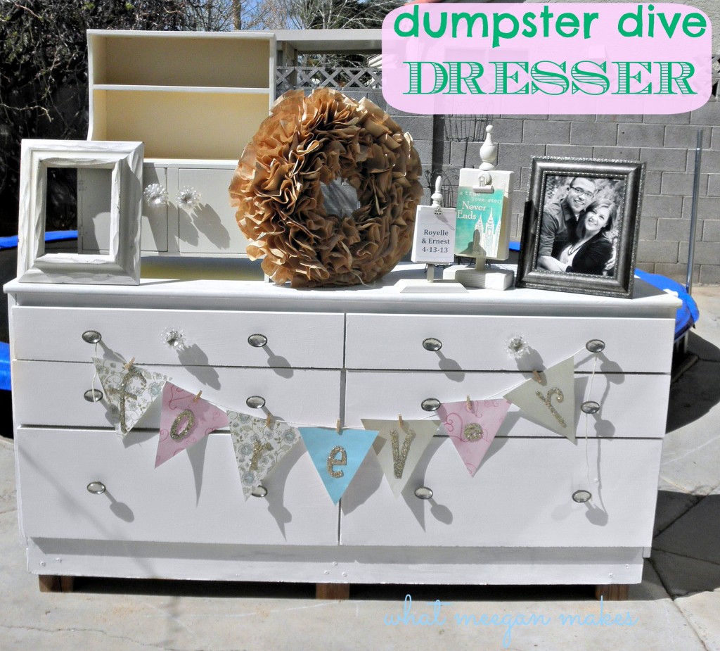Dumpster Dive Dresser Turned Wedding Shower Beauty