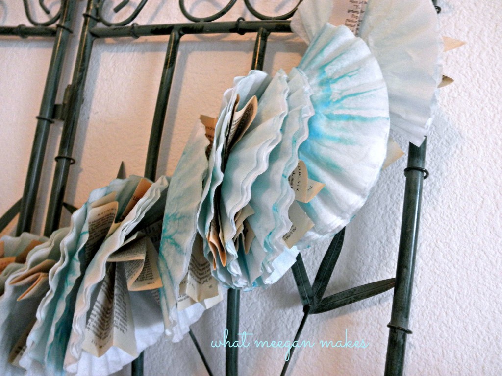 Coffee Filter and Book Page Garland