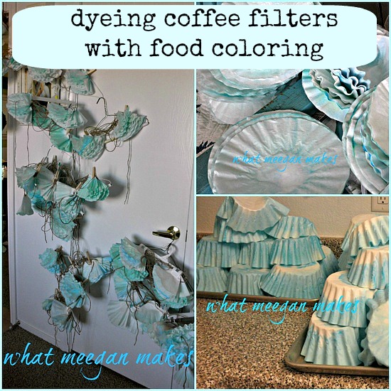 Coffee Filter and Book Page Garland