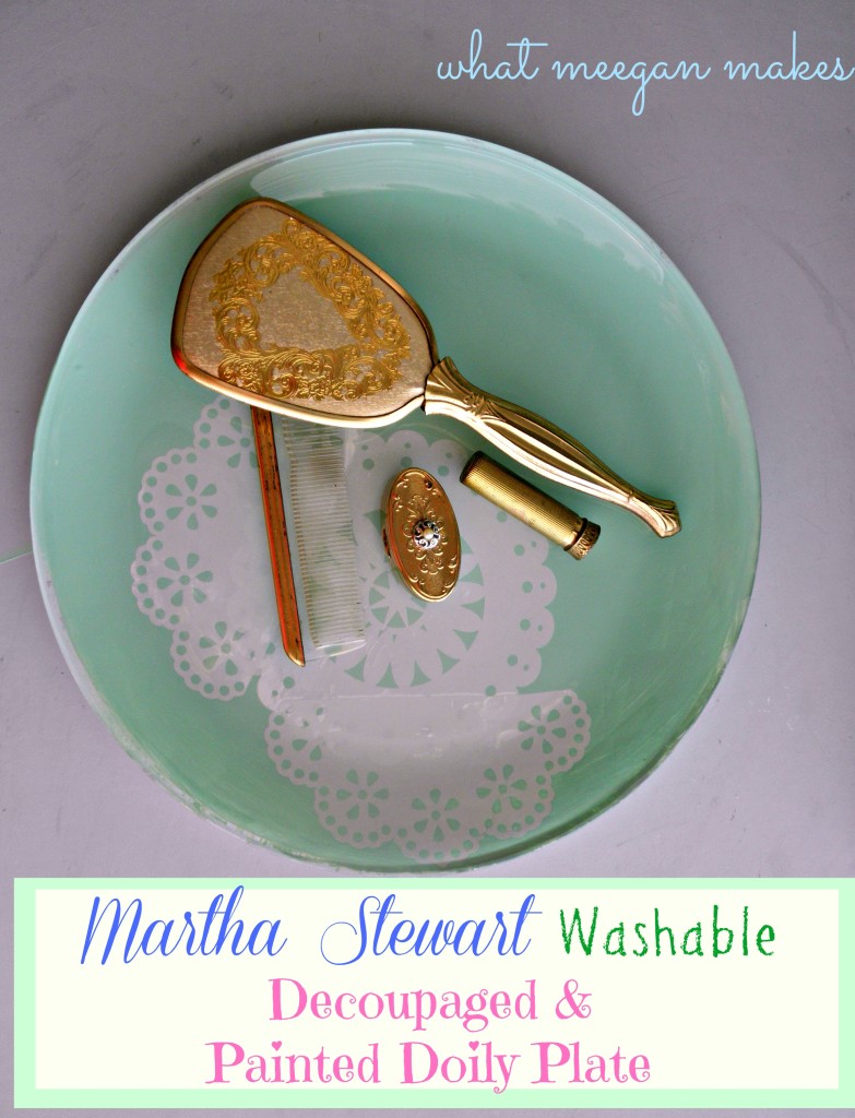 Martha Stewart Washable Decoupaged & Painted Plate
