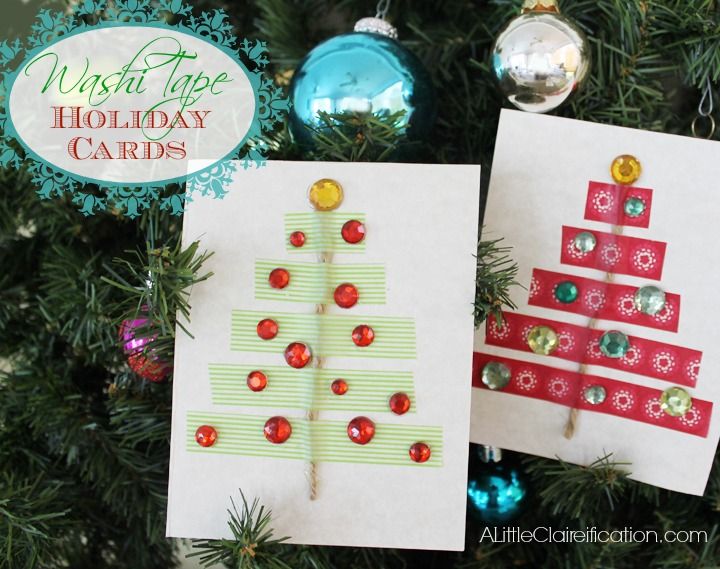 DIY Washi Tape Holiday Cards