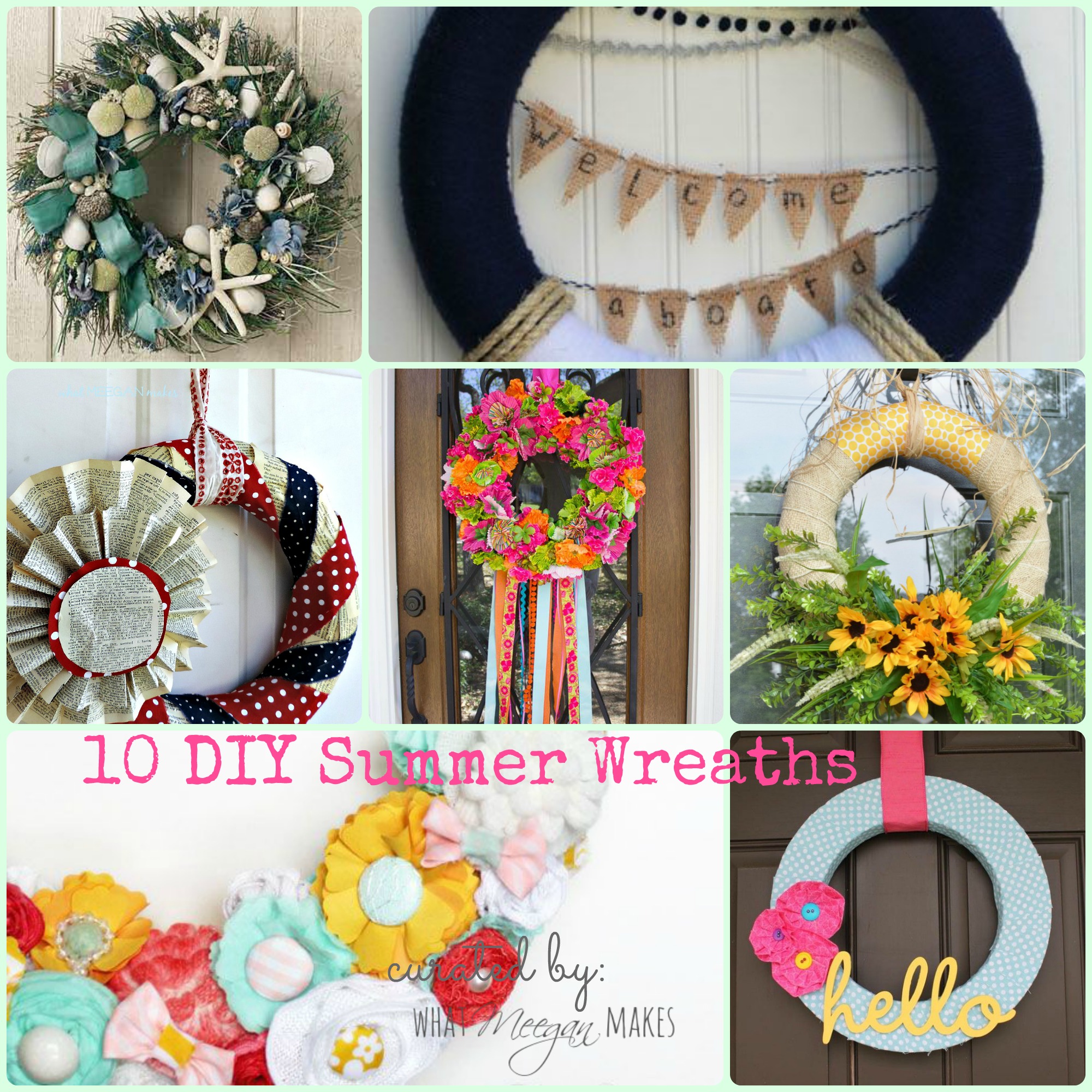 10 DIY Summer Wreaths - What Meegan Makes