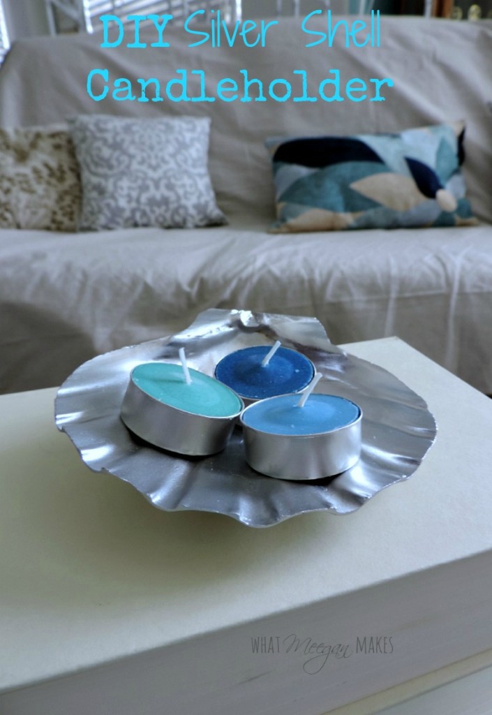 Silver Shell Candle Holder 