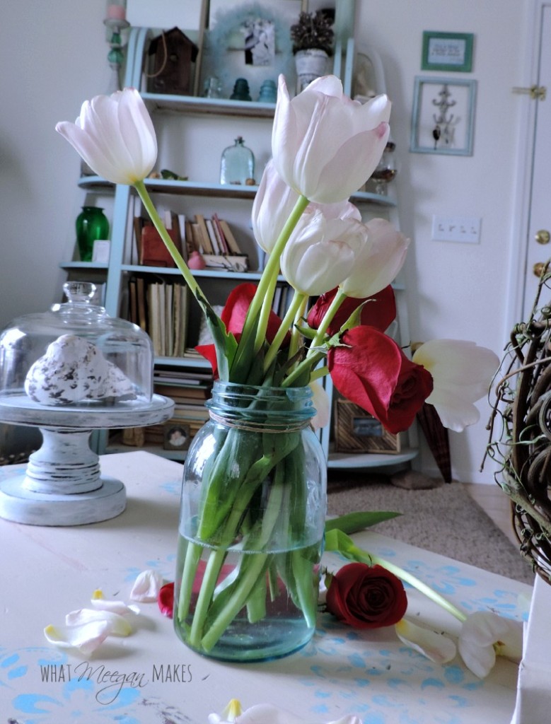 Vintage Mason Jar and Birthday Flowers