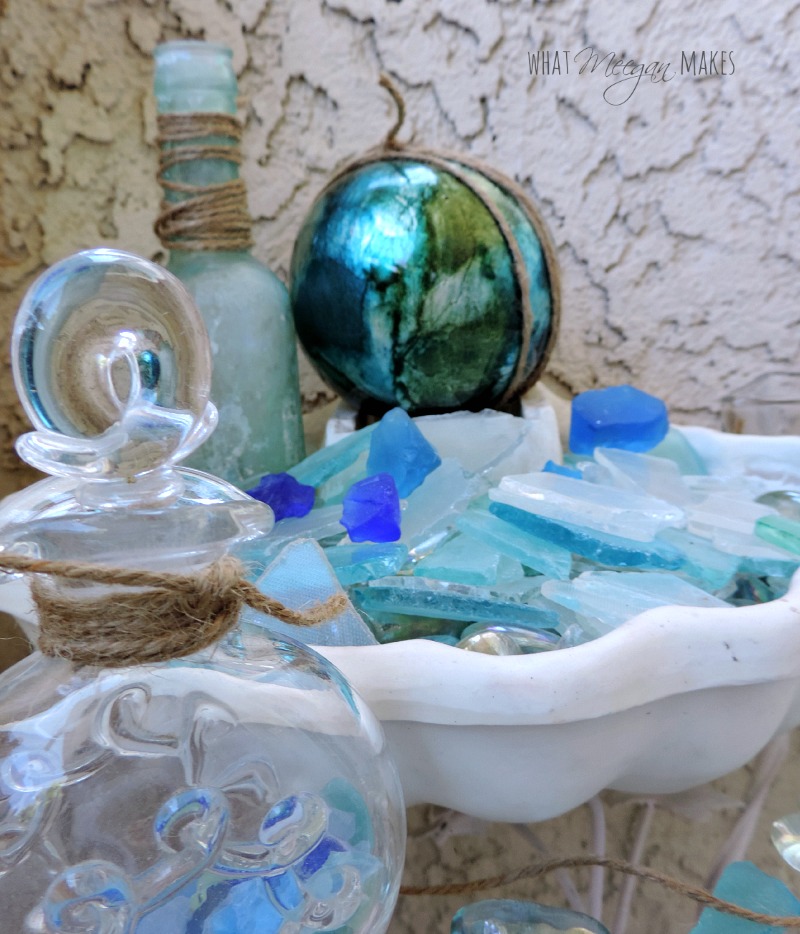 Sea Glass Shell Bowl Pottery Barn Knock-off