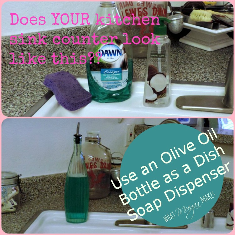 Use an Olive Oil Bottle as a Dish Soap Dispenser