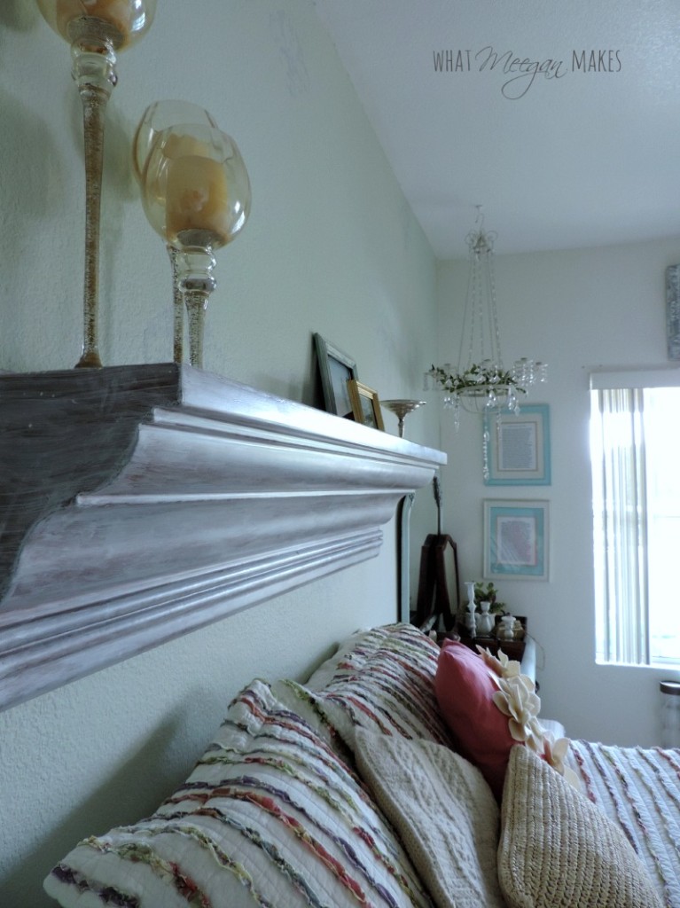Use a Large Shelf or Mantel in Place of a Headboard