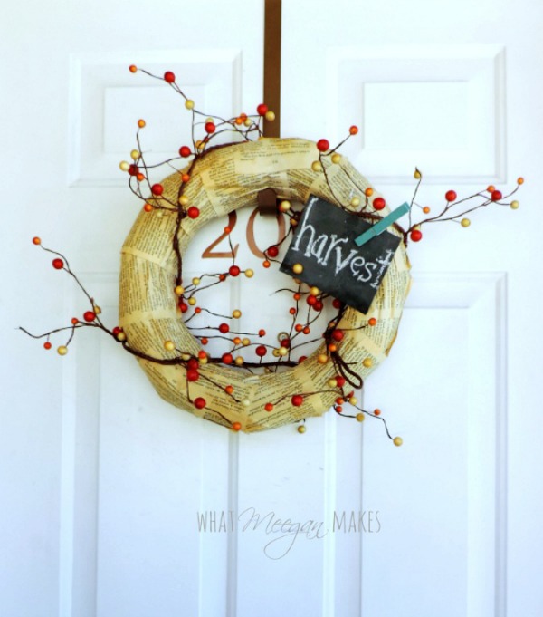 Fall Book page Wreath