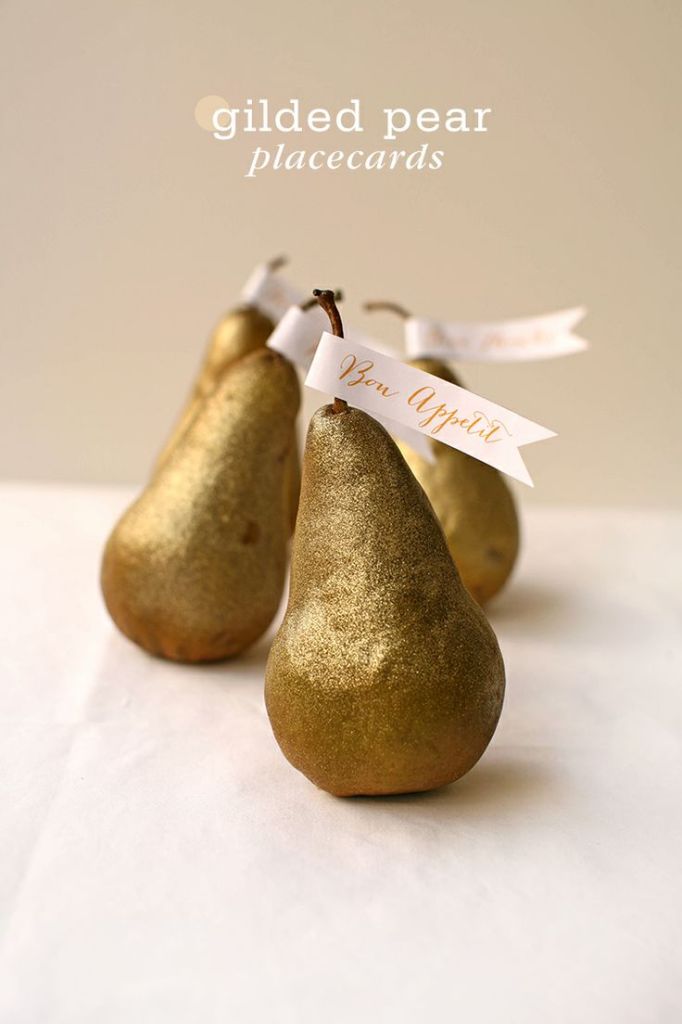 Gilded Pear Place Cards