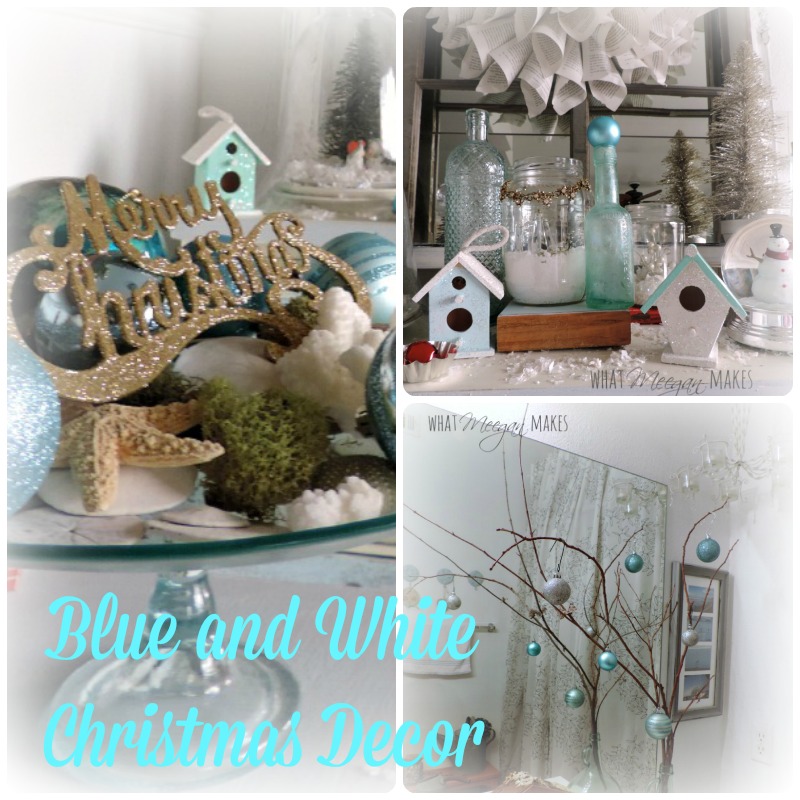 Blue and White Christmas Decor