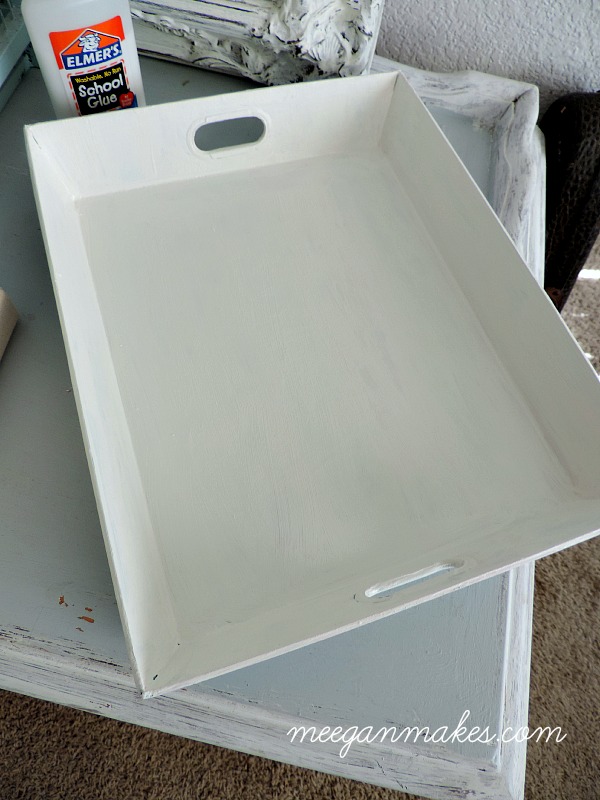 Painted White Tray