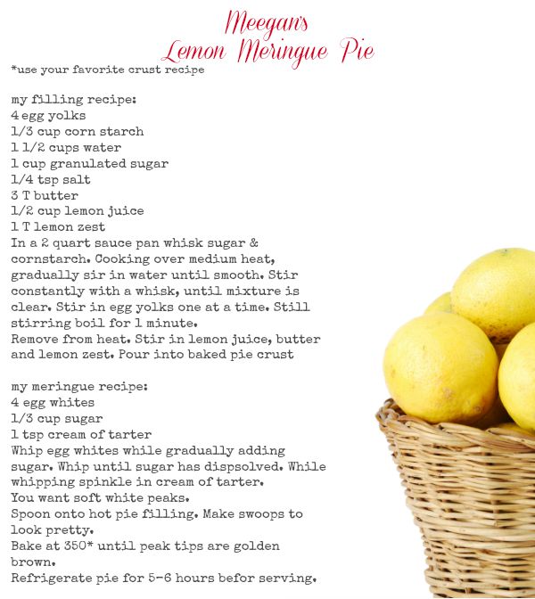 Meegans Lemon Meringue Pie