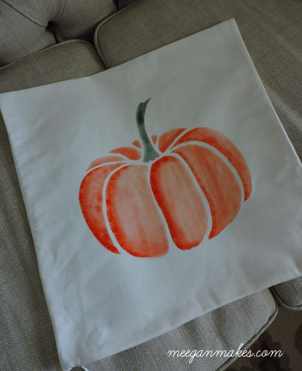 Stenciled Pillow Cover