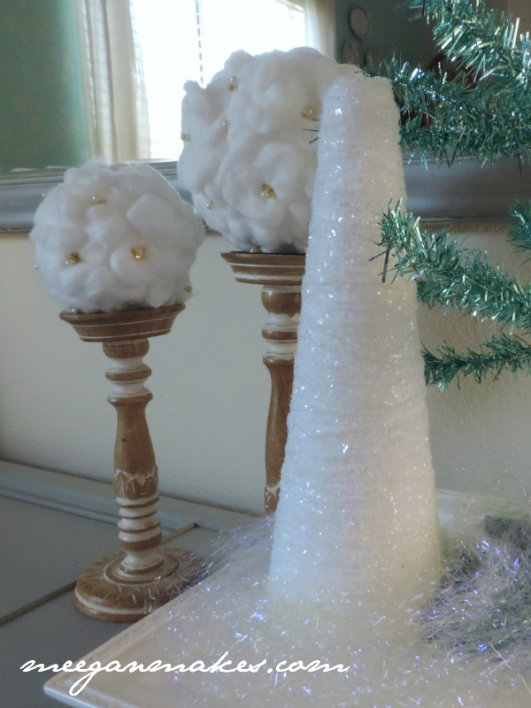 How To Make a Yarn Wrapped Glittery Christmas Tree