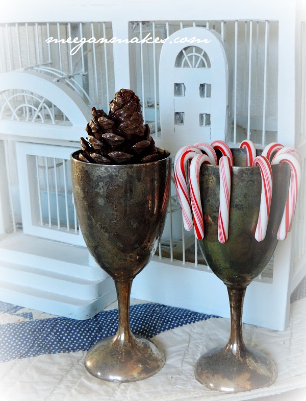 Christmas Home Tour Silver Chalices
