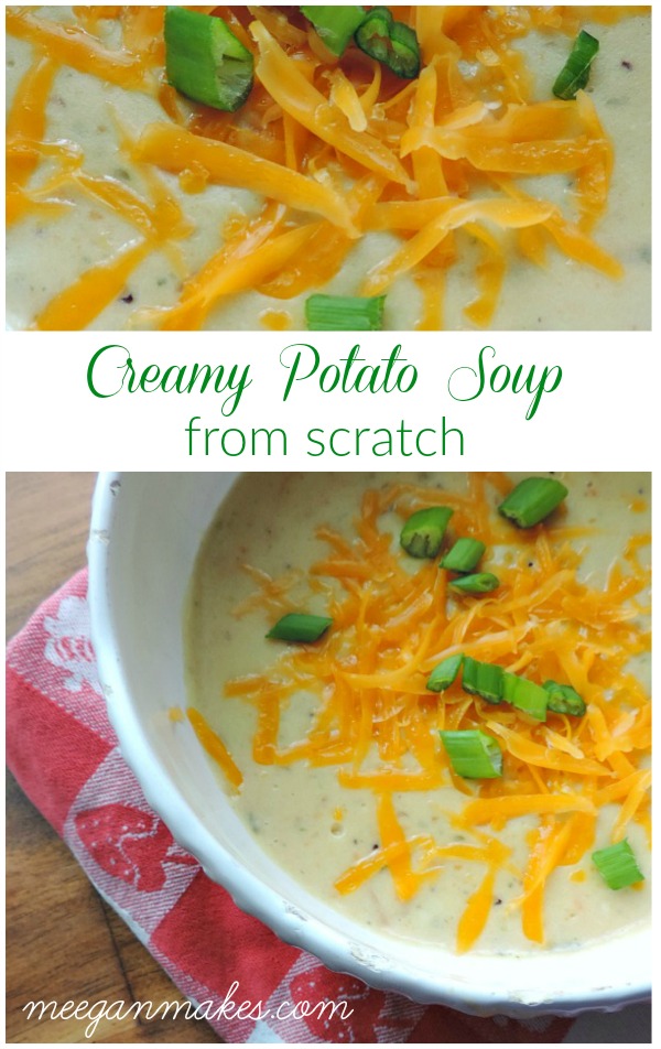 Creamy Potato Soup from Scratch by meeganmakes.com
