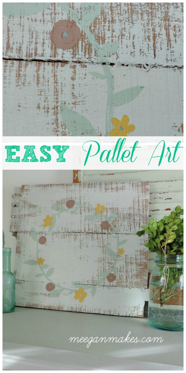 EASY DIY Pallet Art. You could make this yourself without power tools.