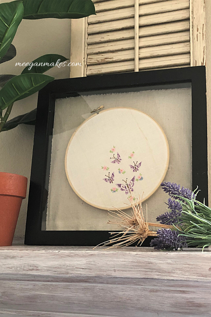 Vintage Embroidery Shadow Box What Meegan Makes