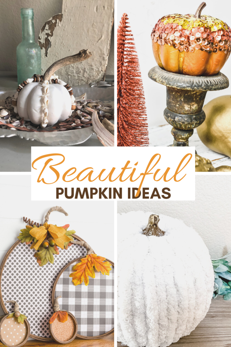 How To Decorate Pumpkins with Sea Shells and Driftwood - What Meegan Makes