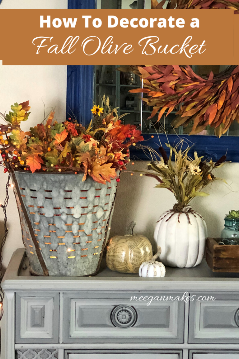 Decorate an Olive Bucket for Fall What Meegan Makes