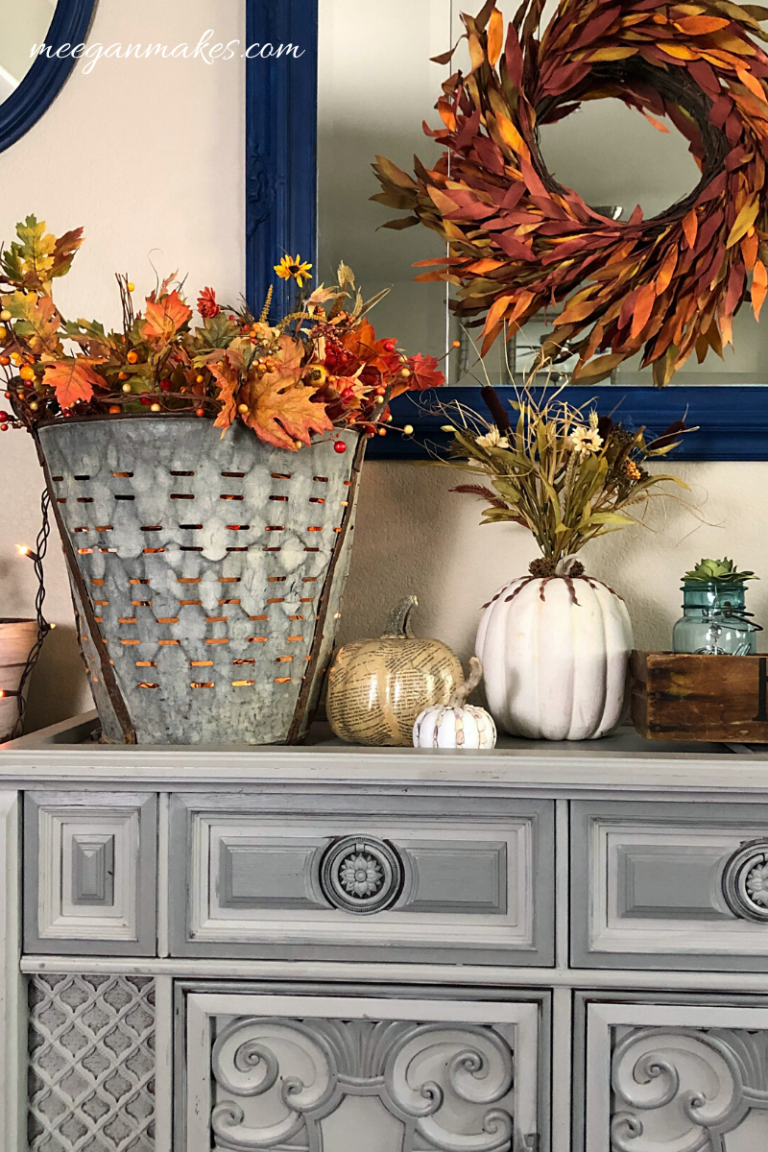 Decorate an Olive Bucket for Fall What Meegan Makes