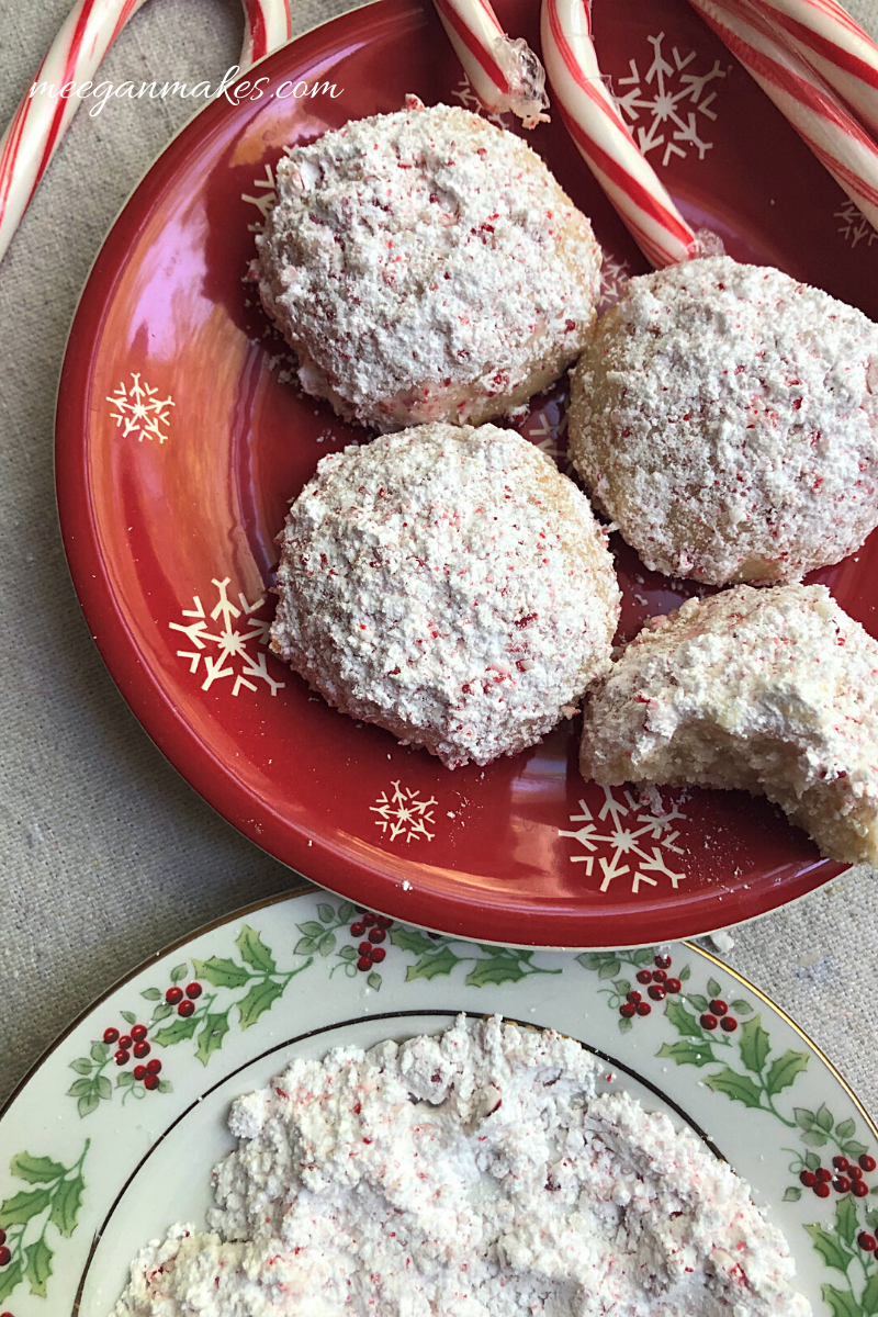 Peppermint Snowball Cookies - What Meegan Makes