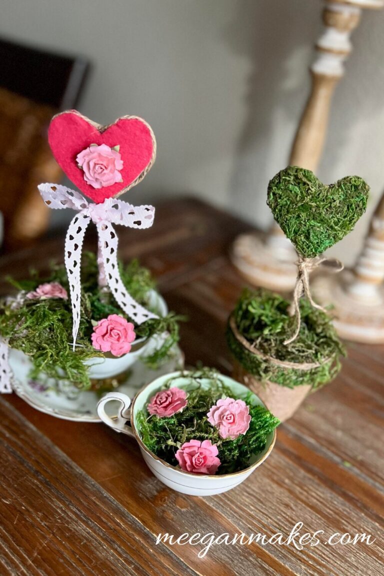 How To Make a Moss Heart Topiary - What Meegan Makes